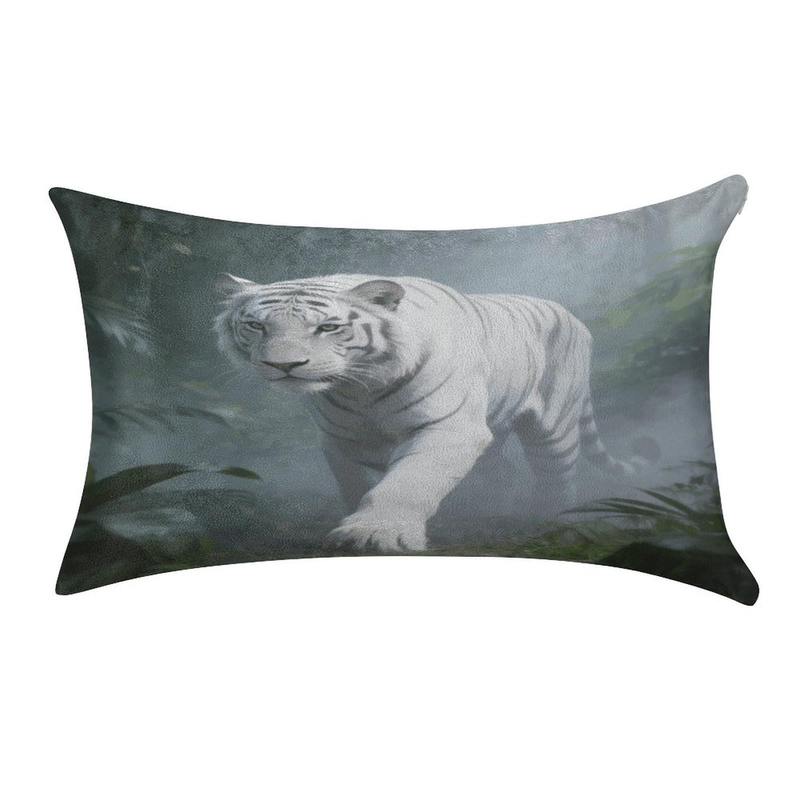 Fodpand Style Foggy Forest Shadow Pillowcase,Elegant Designed Home Decor,Velvet Pillowcase,Soft And Cozy,Pillow Case Cover With Hidden Zipper For Bedroom, Sofa, Couch