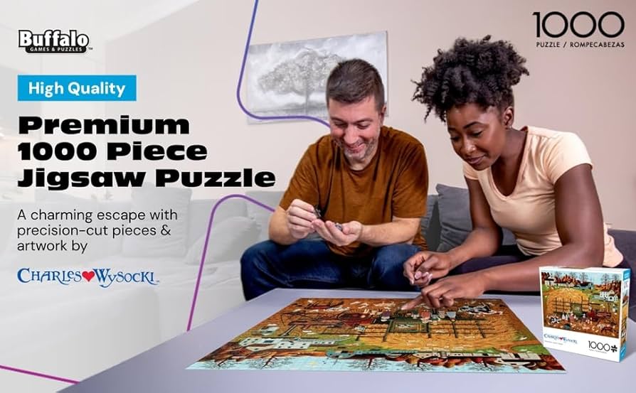 Amazon.com: Buffalo Games - Charles Wysocki - Honeynut Valley Farm