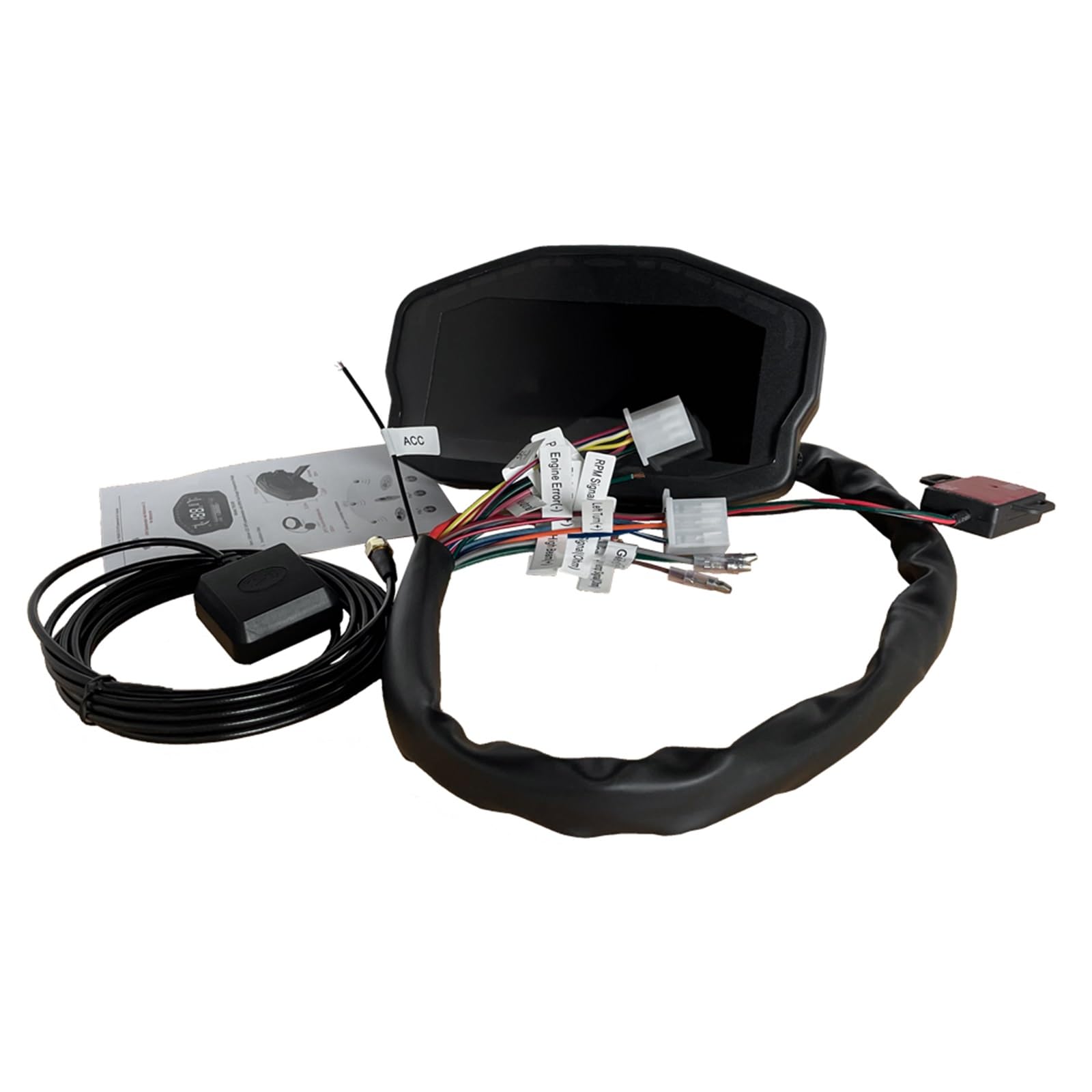 LCD GPS Tachimetro Contagiri Livello Carburante Temperatura Acqua Chilometraggio Display Multifunzione Moto Veicolo Con Allarme Misuratore per motociclette