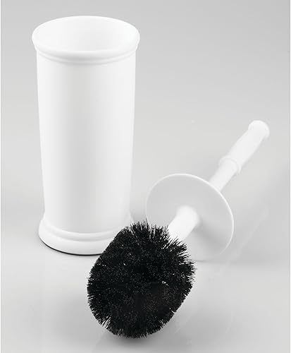 Miniatura 6 de mDesign - Escobilla de inodoro y soporte de plástico para almacenamiento de baño y organización, ahorro de espacio, resistente, limpieza profunda,