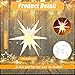 Kingdder 23 Inch Large Christmas White Moravian Star Outdoor Light 3D LED Moravian Tree Topper Top Light 18 Point Hanging Star with Timer Function Porch Xmas Ornament Decoration for Outdoor Indoor