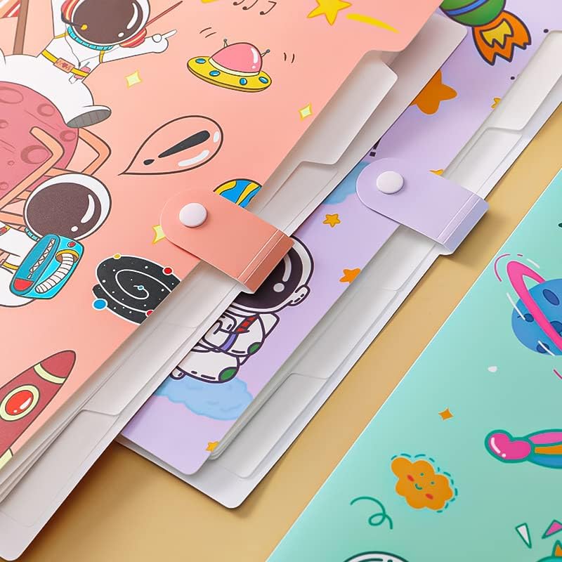 Miniatura 4 de Carpeta de archivo con 5 bolsillos  Astronauts Universe Space Rocket Space Nave Carta A4 Acordeón Expandible Archivo Organizador de Documentos