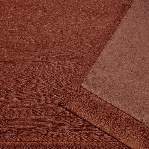 Exclusive Home Oxford Textured Sateen Room Darkening Blackout Grommet Top Curtain Panel Pair, 52"X84", Mecca Orange #TOP3
