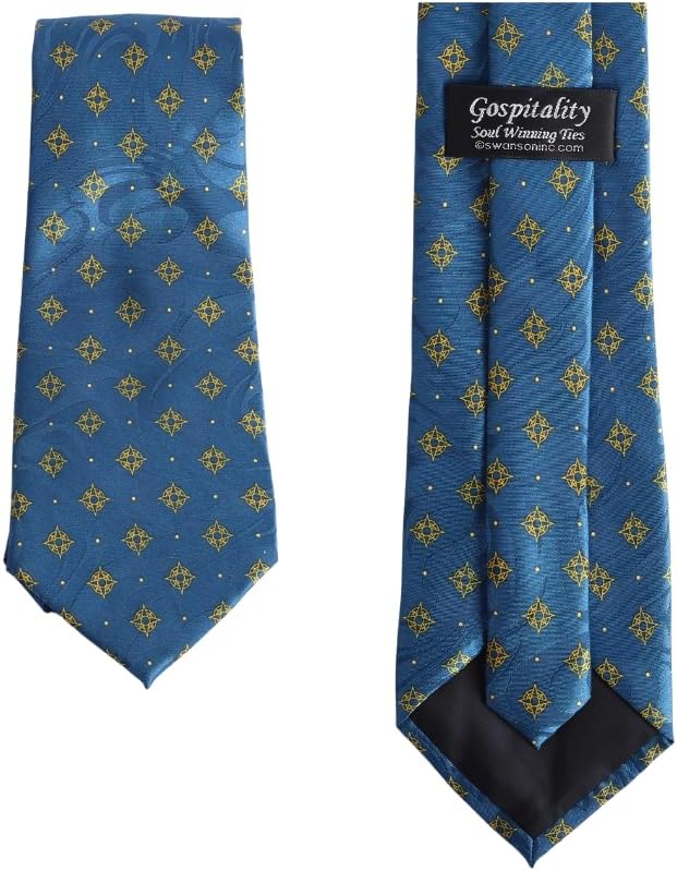 Jacquard Polyester Hand-Printed Christian Ties for Men | Church Business Formal Wedding Mens Neck Ties