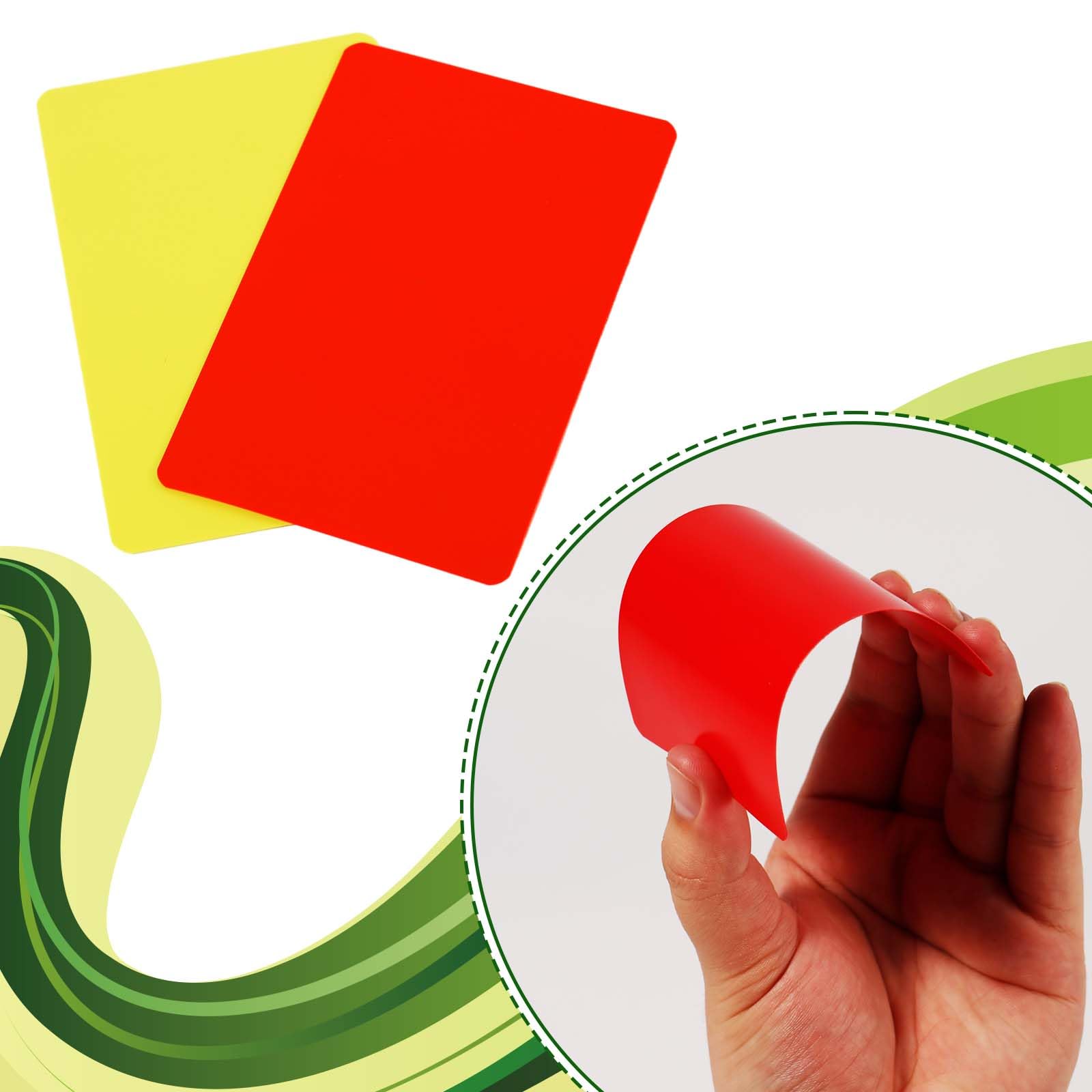 Juego de Tarjetas de Árbitro de Futbol, 2uds Tarjetas de Árbitro con Tarjetero de PU Tarjetas de Penalización Roja y Amarilla Fútbol para Hockey Voleibol Juegos Deportivos Oficiales Masculinos