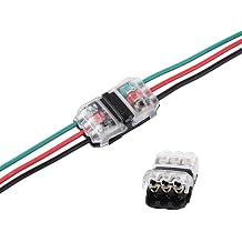 Low Voltage Wire Connectors, Quick Solderless 3 Pins Small Wire Connectors for 20-24 Gauge, 3 Wires Splice 24 Pack