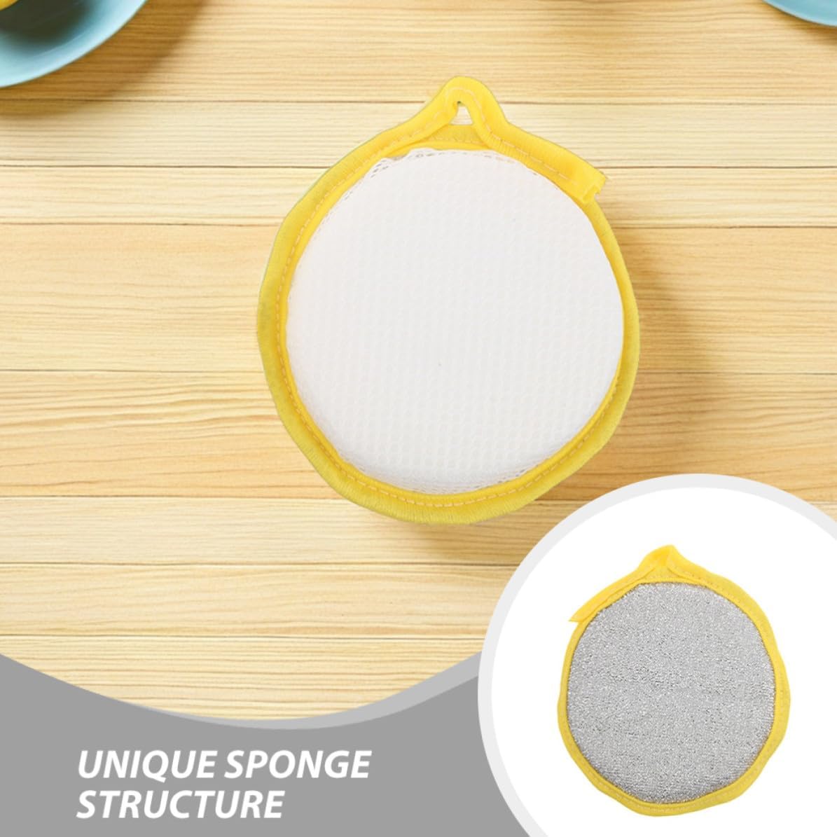 50pcs Dual Sided Kitchen Sponge Dish Scrubber for Pans