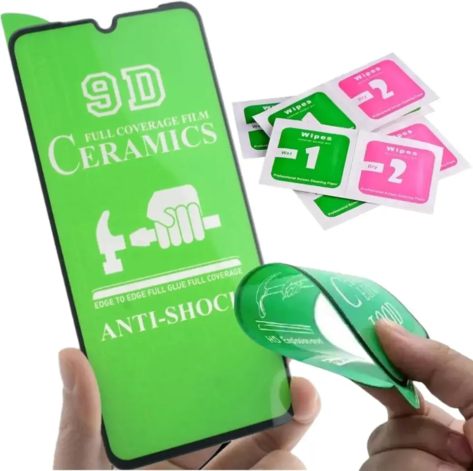 [GL CASES] Película Xiaomi Poco X7 Anti Risco Película Poco X7 De Cerâmica 3D 9H Proteção Anti Impacto Com Cobertura Total Da Tela + Kit Limpeza Para Aplicação