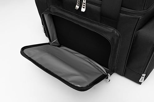 Miniatura 9 de Bolsa enfriadora extragrande (15 x 12.5 x 9 pulgadas) con forro duro a prueba de fugas. Dos compartimentos aislados, tela resistente, aislamiento