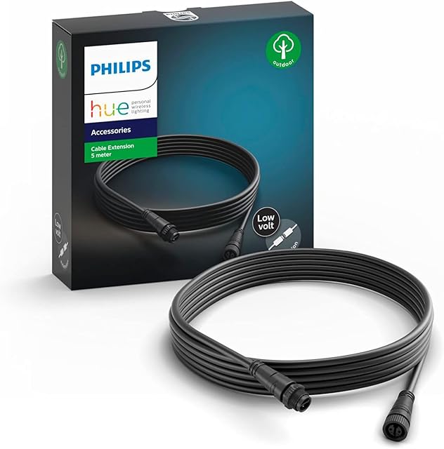 Philips Hue Kabel przedłużający do zewnętrznych lamp LED Philips Hue Calla i Lily oraz zewnętrznych taśm LED Philips Hue, 5m
