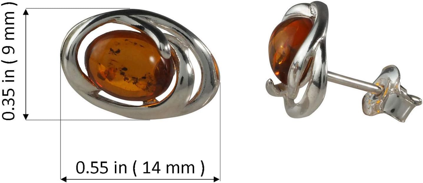 Amber Earrings - Baltic Honey Amber Dangling Earrings "Emily" - Sterling Silver Jewelry Collection