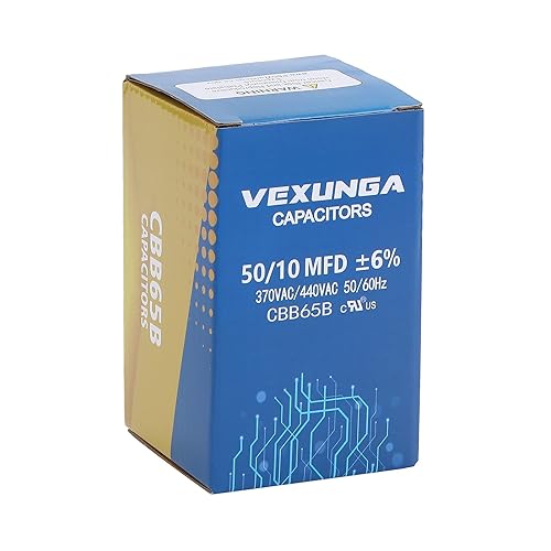 Miniatura 103 de Condensador ovalado de arranque para aire acondicionado, 7.5 uF 370/440VAC 50/60Hz CBB65 CBB65A, arranque de motor de ventilador, bomba de piscina