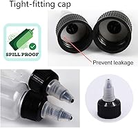 Vista 2 de 20 piezas de botellas de plástico para condimentos de 4 oz con tapas de rosca, botella de salsa con tapa despachadora, botellas de condimento