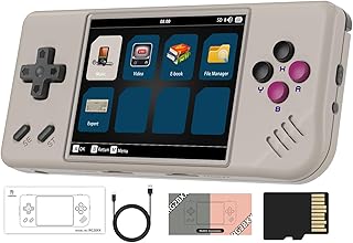 RG28XX Retro Handheld Game with Linux System, 2.83 Inch IPS Screen Built-in 64G TF Card 5516 Games Support Multimedia Application and TV Output(Gray)