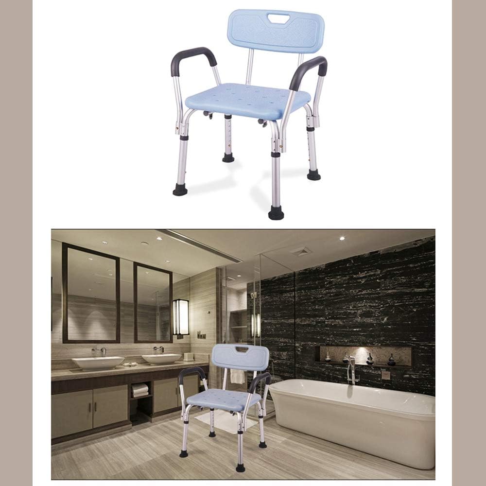 高齢者向け背もたれ 椅子 お風呂 介護 いす シャワーチェア 介護用品 38-50cm 高さ6段階調節 バスチェア 滑り止め 介護ダ