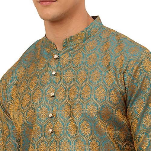 Image of Jompers Silk Blend Men's Woven Design Kurtas.