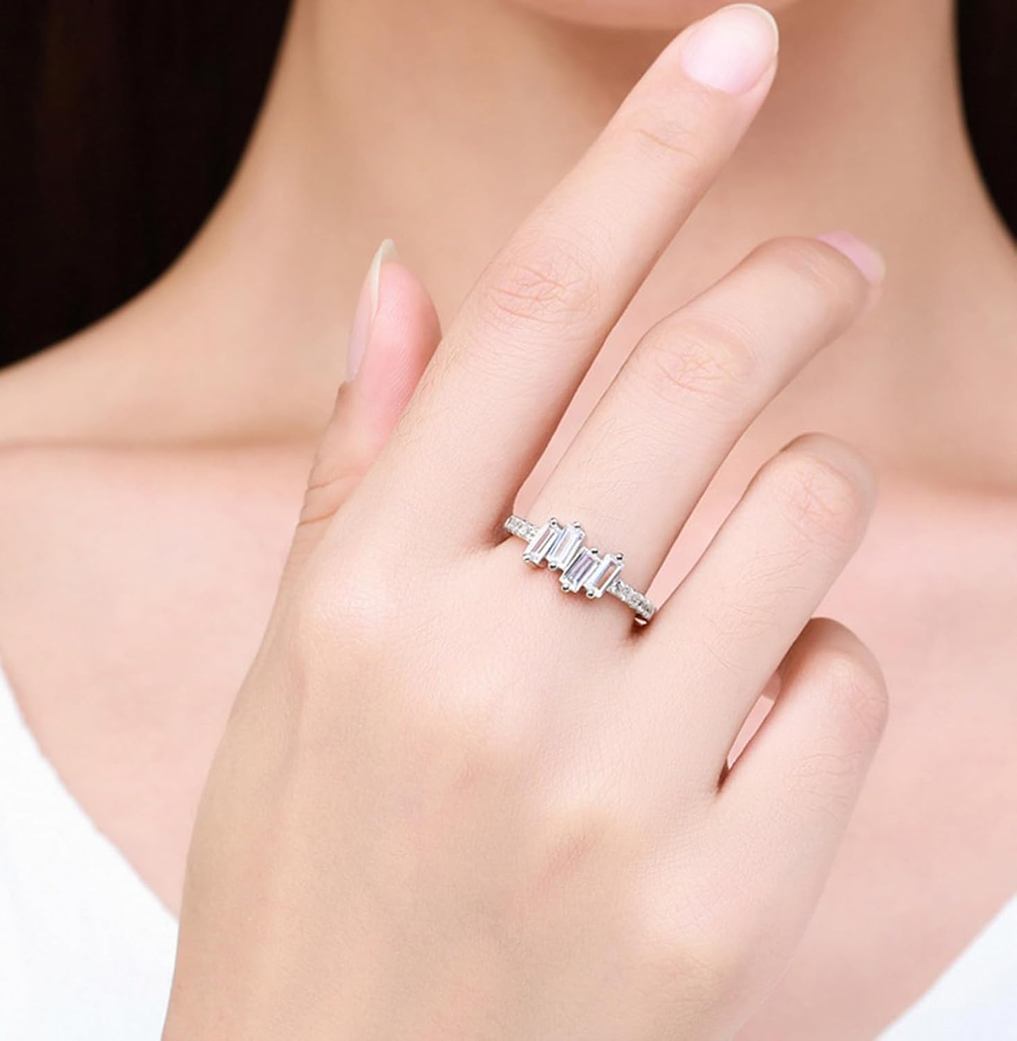 SELF-LOVE MULTI STONES RING,Irregular Beautifully Broken Multi-Stones Self-Love Ring, Zircon Inlaid Inspirational Ring,A Self-Reminder Ring Jewelry for Women,men,Friends 8 image 2 of 7 B0DNK51DYG