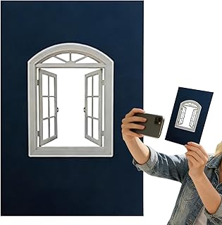 窓枠フォトプロップ,楽しめて何度でも使用可能な携帯式画像枠取りファインダー | 旅行撮影用窓枠小道具 - 風景・ポートレート・湖畔・都市ランドマーク・パーティー・スタジオ用