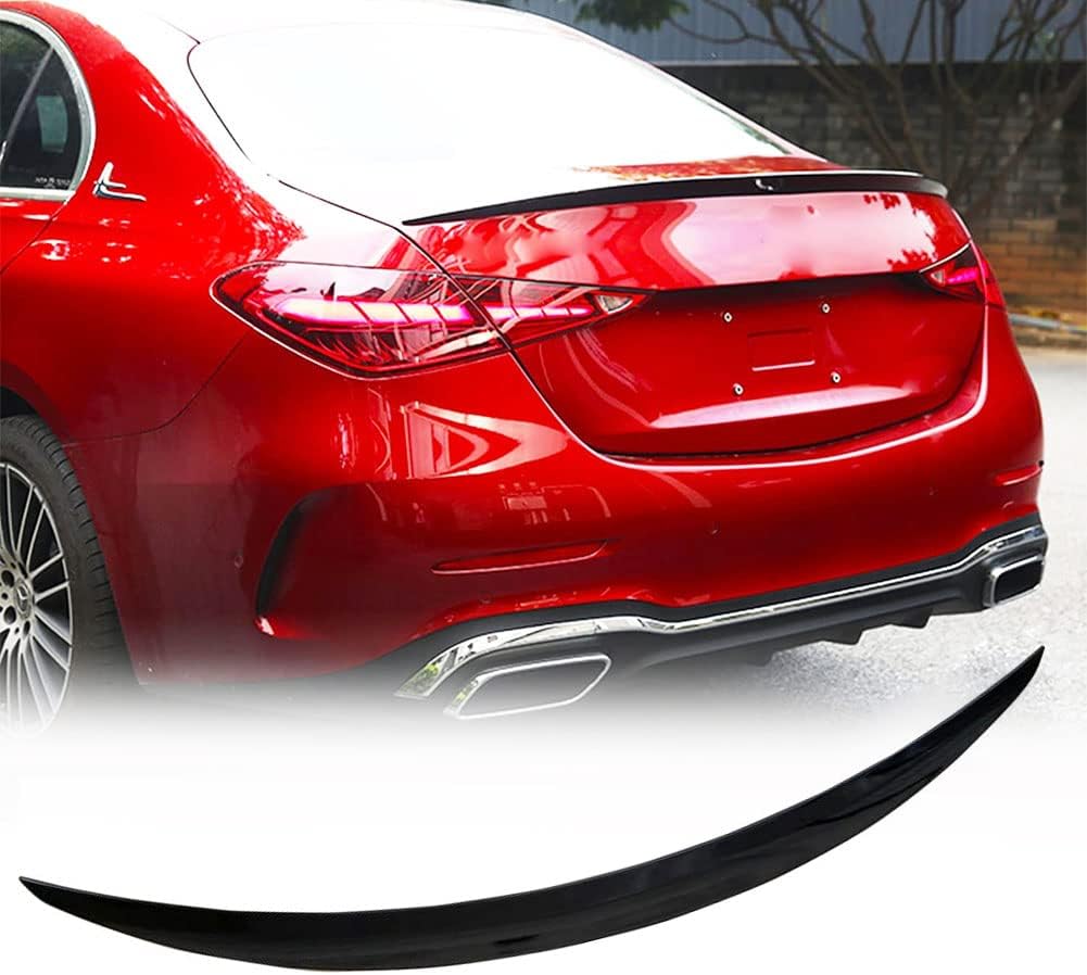 Rear Trunk Spoiler for Mercedes-Benz W206 2022-2023 C Class C200 C300 Base Sport Sedan 4-Door Gloss Black Rear Boot Lid Highkick Spoiler Wing Lip Facotry Outlet