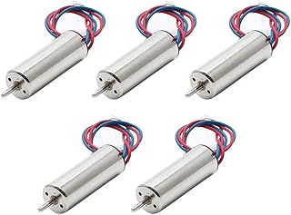 Augiimor 5PCS Coreless Micro DC Motor 7x20mm Mini DC Motors 3.7V 42000RPM Micro Motors for Blade Inductrix Tiny Whoop