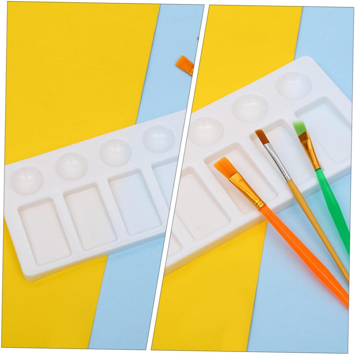 Veemoon 3sets 3 Pcs Pigment Mixing Trays Lightweight Color Mixer Plates for Artists and for Watercolor Painting for Professionals and Students 3pcs*3