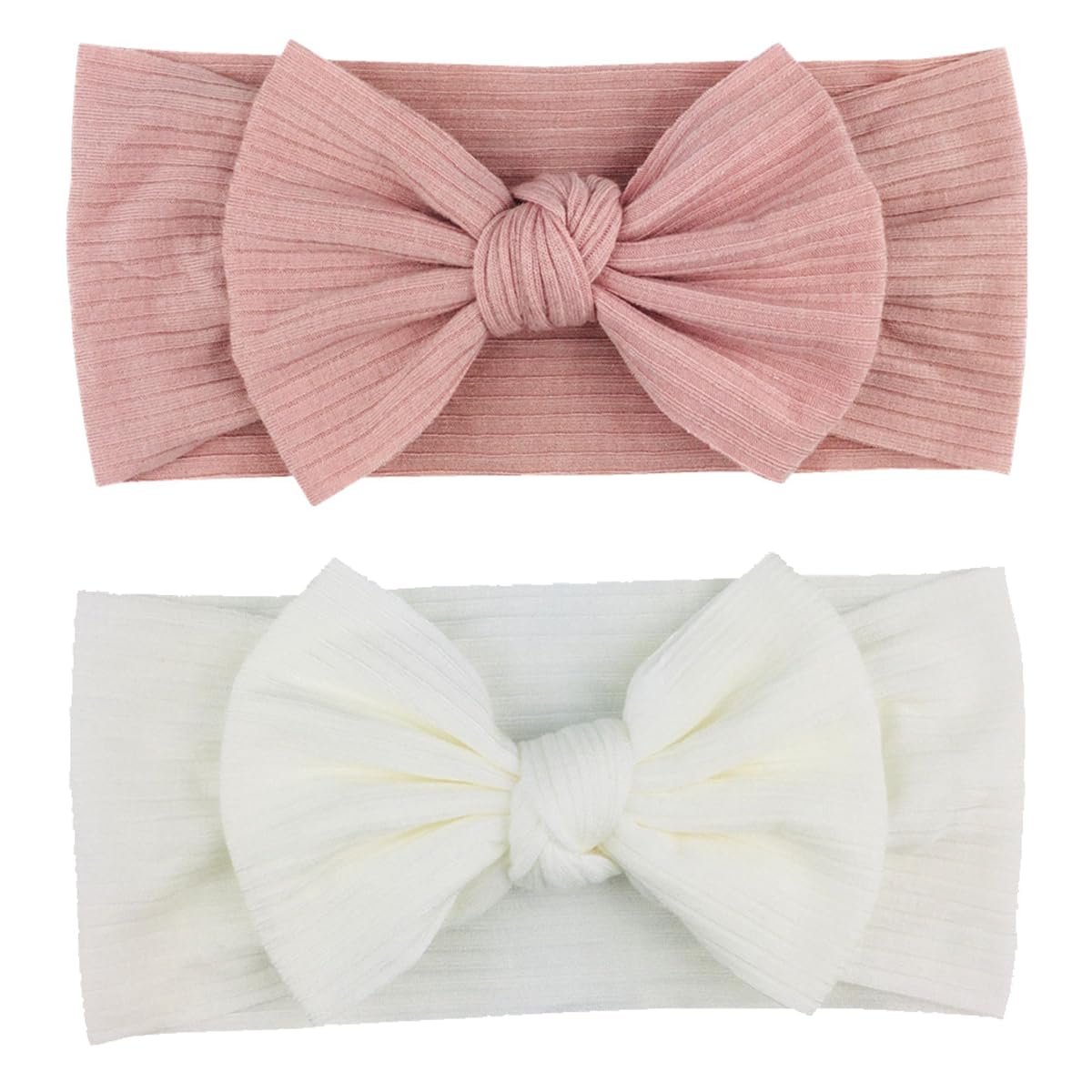 2 Stück Bandeau Turban pour Bébé, Stirnbänder Baby Mädchen Bandeau Nylon pour Bébé Fille, Bandeau Nylon pour Bébé, Bandeau en Nylon souple pour Bébé, Bandeau élastique pour Bébé, Bambin