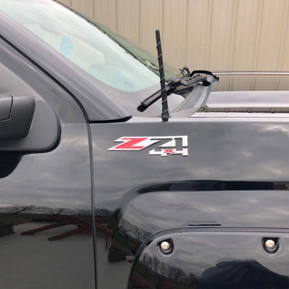 2PCS 2019-2022 Z71 4x4 Fender Emblem 3D Badge OEM Nameplate Letter Logo Decals Sticker Replacement For Silverado 1500 2500hd 3500HD Genuine Parts ( Black Red), Emblems - Canada - View #5