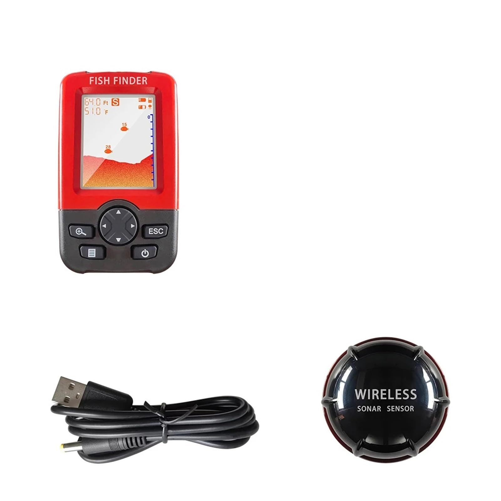 Ecoscandaglio, Rilevatore ecoscandaglio portatile wireless per da pesca