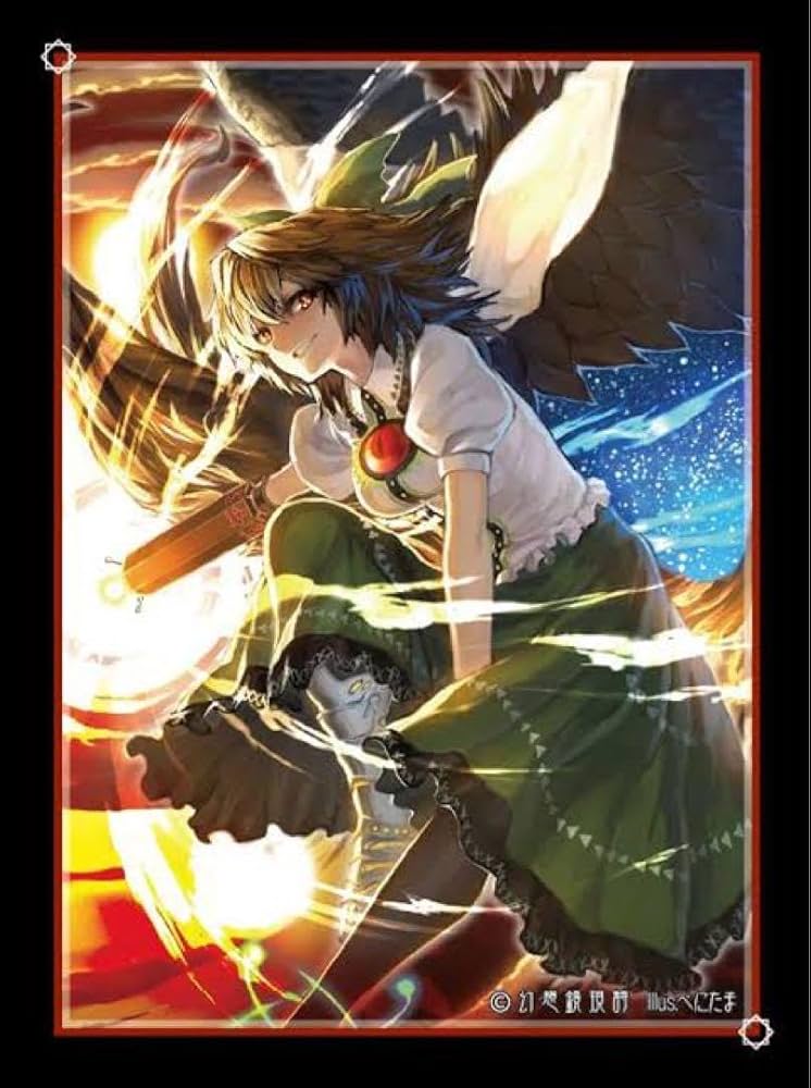 東方　スリーブ　霊烏路空 Amazon.co.jp: 希少 50枚 東方 霊烏路空 スリーブ 幻想鏡現詩