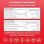 Gommies de cerises de tart - 3000mg Supplément avec extrait de graines de Celery - Vitamine gommy concentrée de cerise de tart végétalien - 60 gommies (emballage de 1)