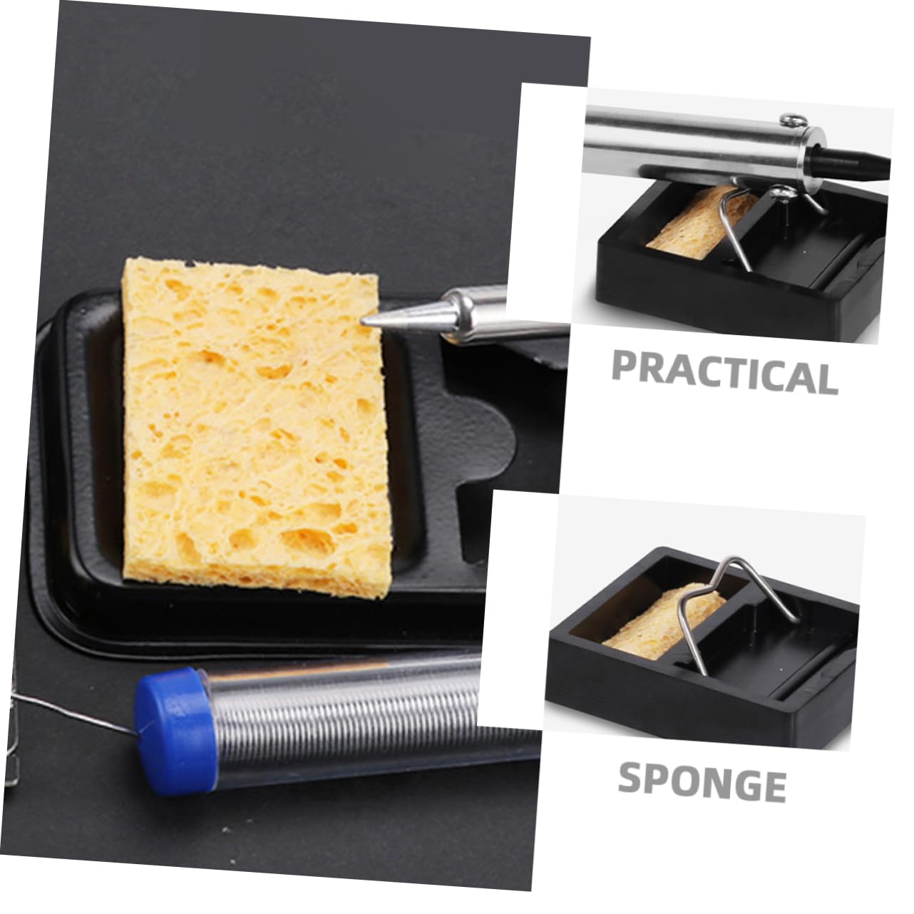 SOLUSTRE 50pcs Soldering Iron Cleaning Sponge Solder Sponge Solder Cleaning Solder Tips Cleaning Soldering Tip Cleaning Solder Tip Cleaner Solder Tip Cleaning Soldering Iron Cleaner