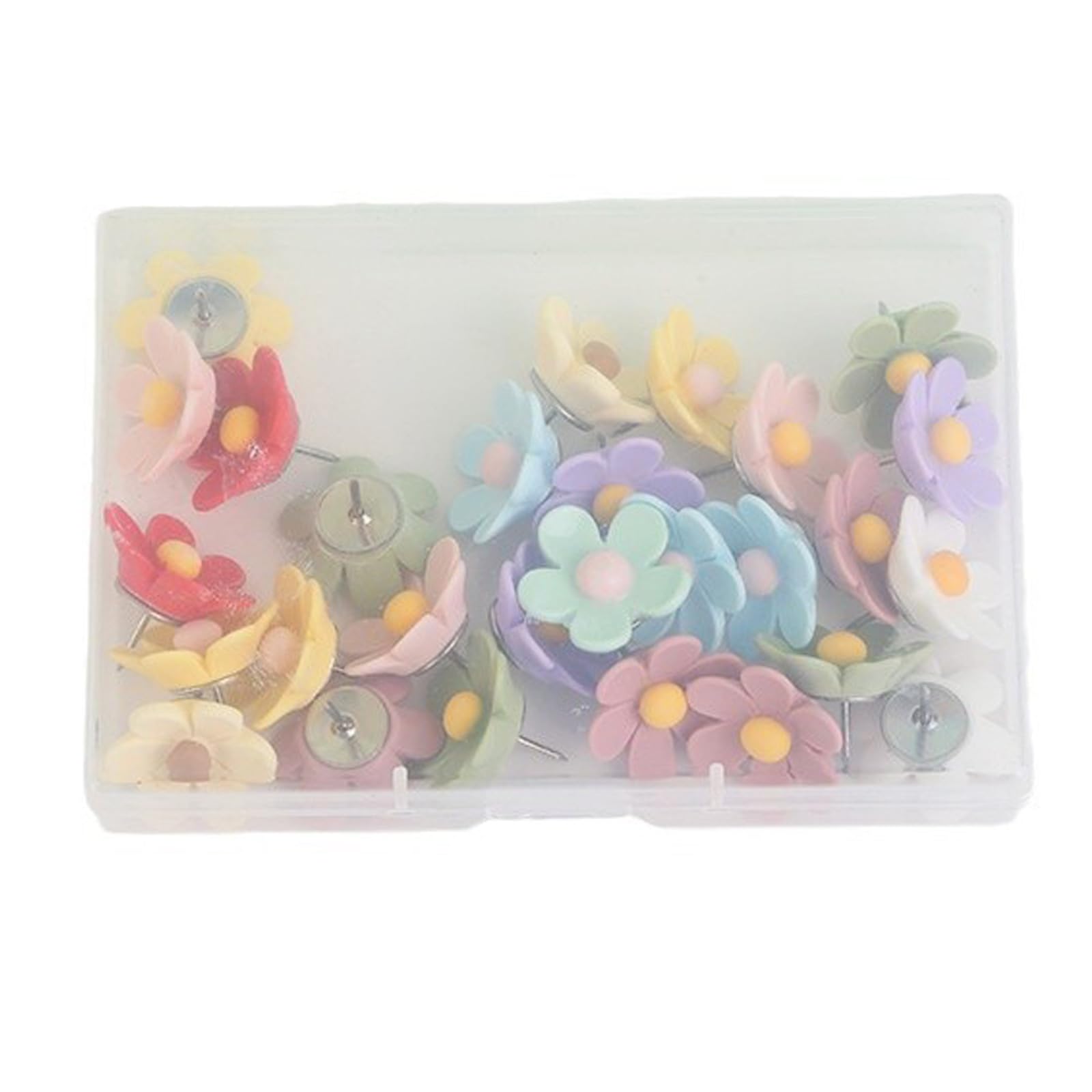 20 / 30Pcs Flower Push Pins for Bulletin Board Cork Notice Pin Drawing Map for Hanging Decorative Flower Thumb Tacks