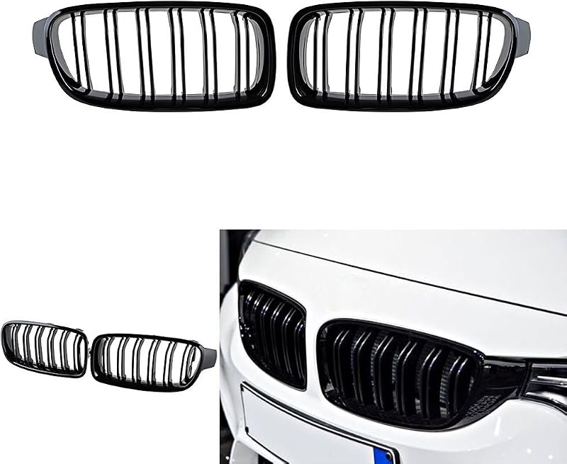 GSRECY BMW F30 F31 3-as Sorozat Fényes Fekete Vese Hűtőrács Szett - 318d 320d 330d 320i 328i 335i Kompatibilis 2012-2018 Modellekhez