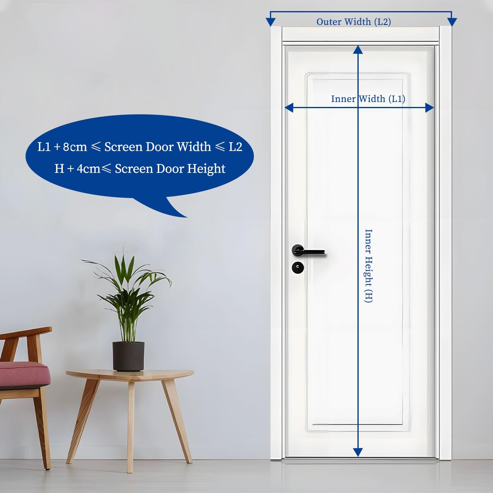 Sekey Fly Screen Door Curtain Against Cat Scratches Side Opening Fly Screen No Drilling Balcony Door Fly Curtain Made of Fibreglass Net Black 85 x 195 cm - Image 2