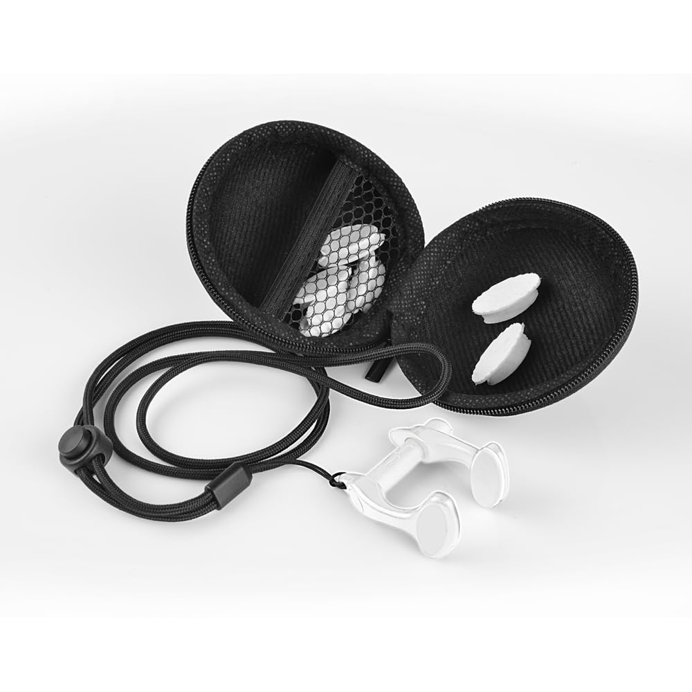 C4 Nose Clip in Peek ad Alte Prestazioni - Design, Massimo Confort in Apnea e Freediving - Zeta Alu, Zeta Plastic, Flow Plastic - Pad Intercambiabili - Custodia e Cordino