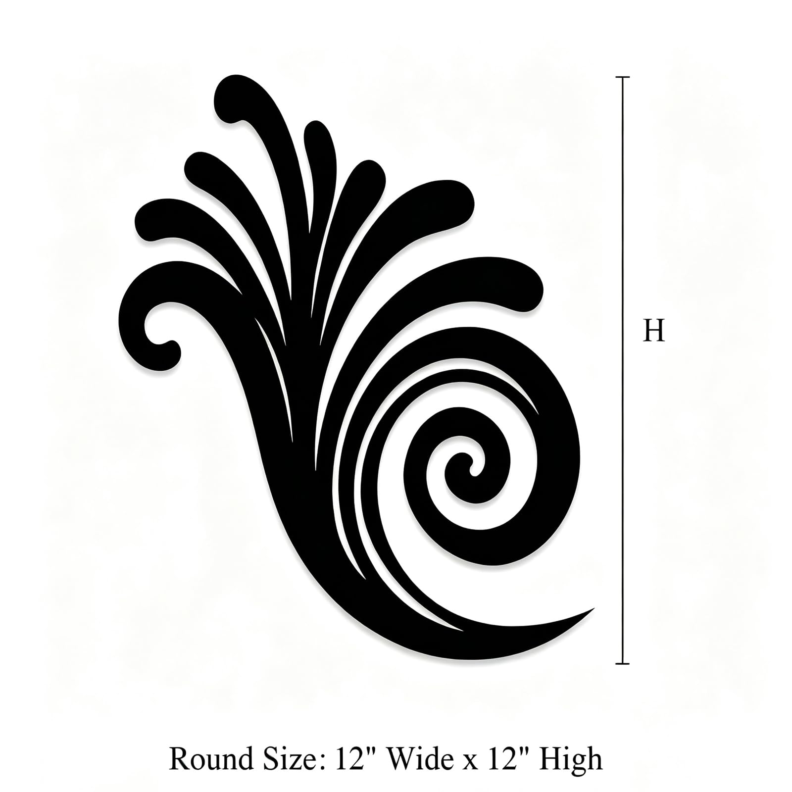 Placa de metal para decoración de pared, diseño floral, 61 cm | Placa de metal para decoración de pared, diseño floral