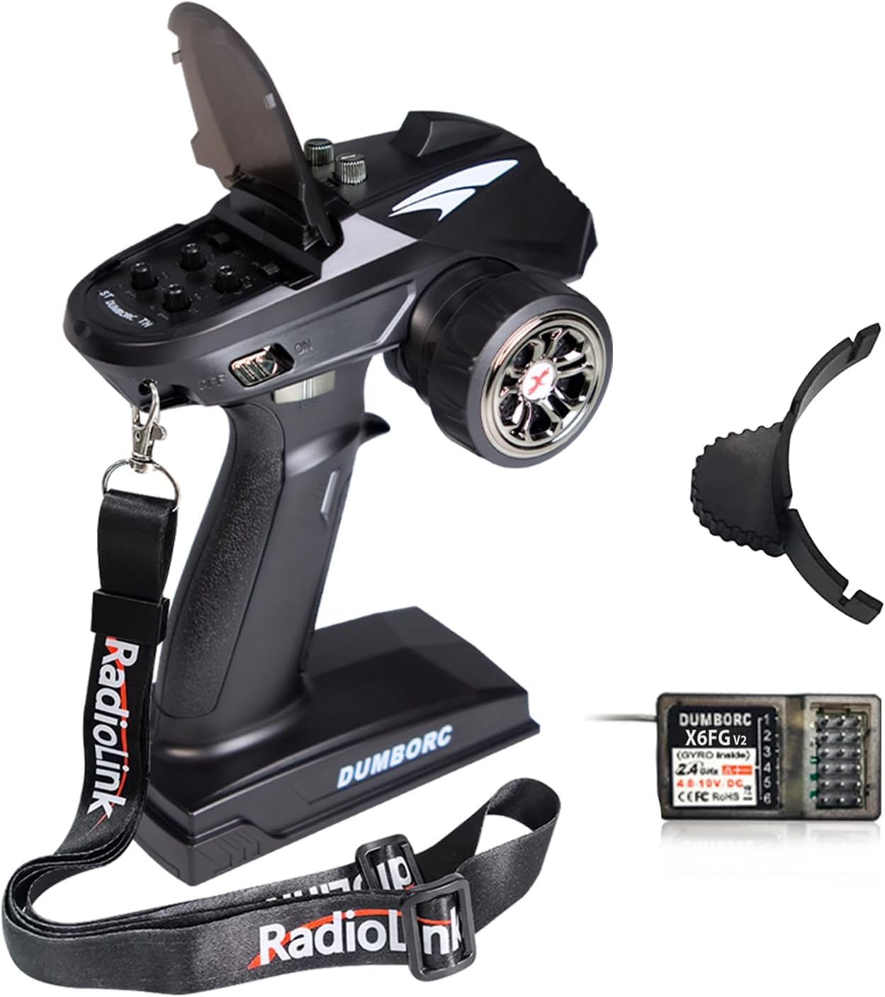 ATA HOBBY DUMBORC X6 2,4GHz 6 Kanal RC Funksender und empfänger X6FG | Ausfallsicherung, Niederspannungsalarmfunktion, für RC-Fahrzeuge, Auto, Boot, Panzer, Modellteile, Fernbedienung