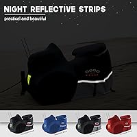 Vista 18 de Rosefray Funda para motocicleta 600D resistente para todas las estaciones, universal, impermeable, protección solar al aire libre, duradera, Negro