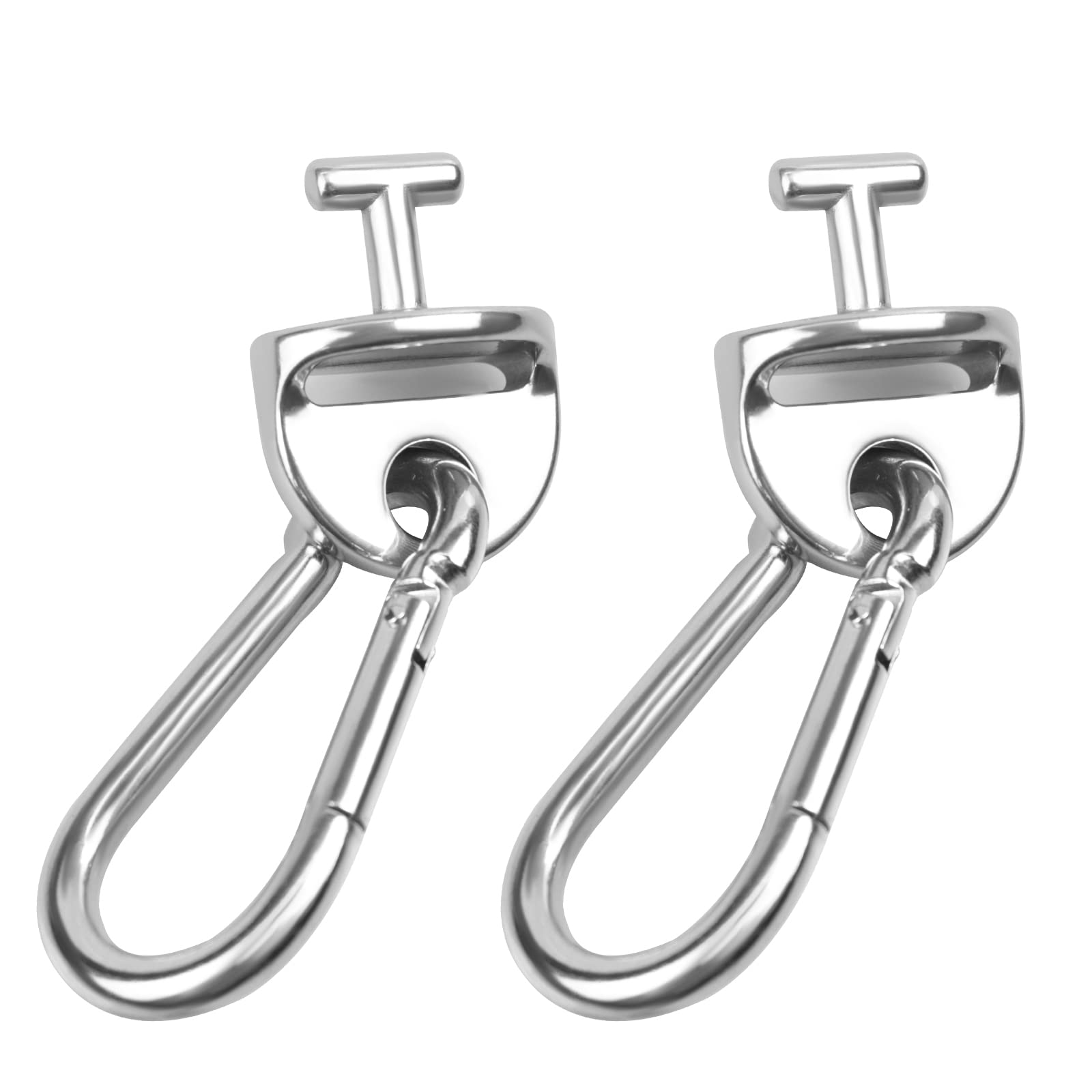CCYLTL2PCS Tonal T Lock Adapter - Stainless Steel Tonal Accessories with Snap Hooks Fits Tonal Home Gym Shelf & Tonal Cable Machine