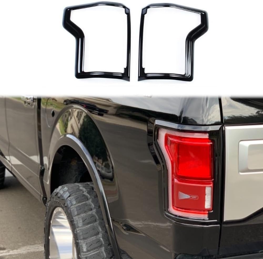 Gloss Piano Black Taillight Trim Bezel Cover Fit for 2015 2016 2017 2018 2019 2020 Ford F-150 F150