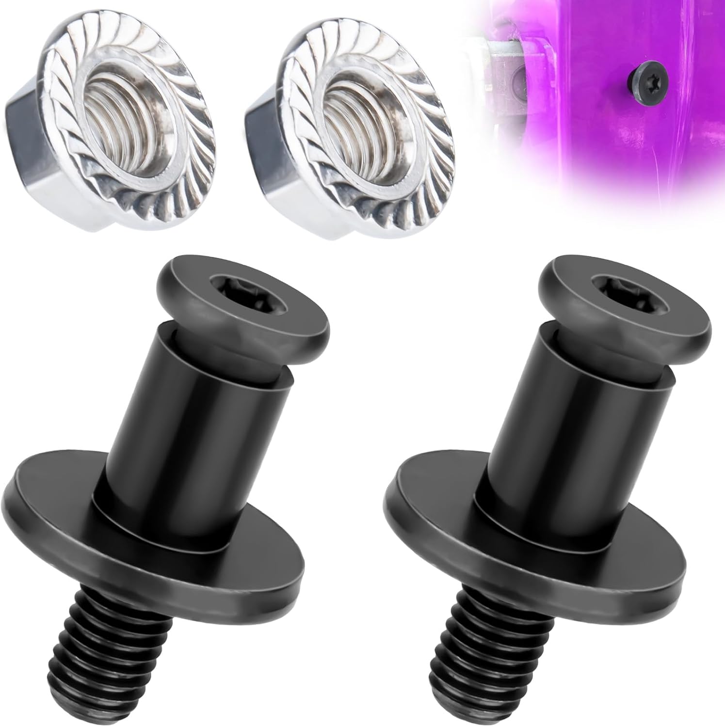 Tailgate Striker Bolts, Door Lock Latch Striker Bolt with Nuts 2 PCS | Compatible with Chevrolet, GMC, Cadillac, Hummer Vehicles , Replaces 38427, 11570162, Tailgate Lock Striker