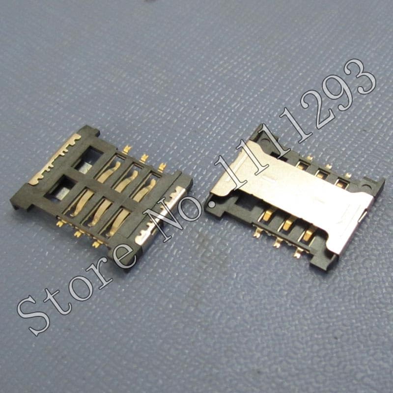Wiring Connecting Terminals - 10pcs/lot 6P SIM Card Socket Reader Tray Slot Connector for Tablet PC and Mobile Phone