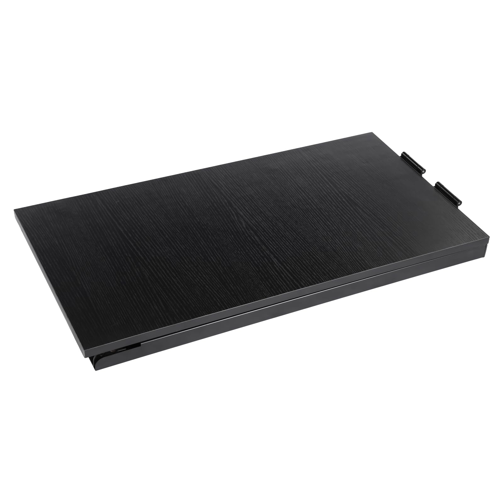 Mesa de comedor plegable de madera maciza, 75 x 40 x 74 cm, mesa plegable de pared para cocina, balcón, estudio, dormitorio, color negro