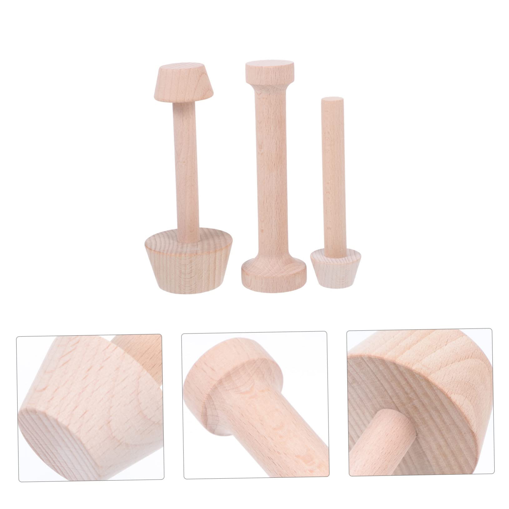 Amosfun 9 Stk Eierkuchenbodenform Mini-Törtchenformen Madeleine-Schimmel Tortenform Eierkuchenform muffinbackformen muffin backblech doppelseitiger Tortenstampfer Küchengerät hölzern
