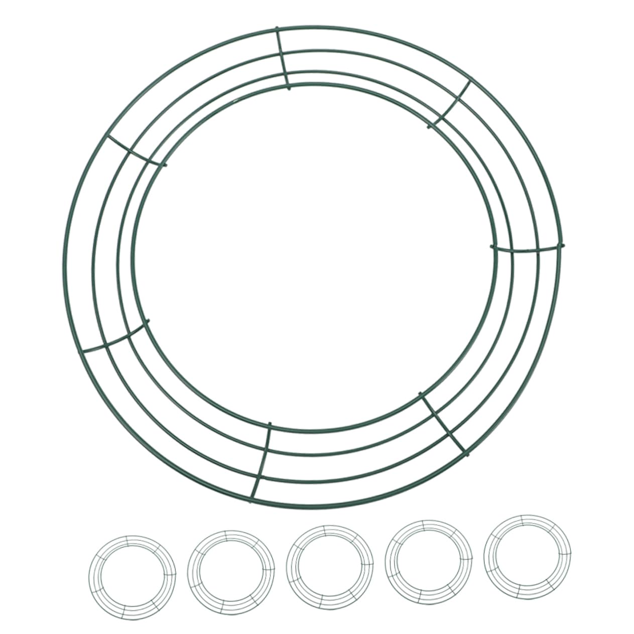 PRETYZOOM 6stücke Runder Eisenkranzrohling für DIY-Gestaltung Robuster Metallkranzständer zum Selbermachen Kranzzubehör für Blumenkränze