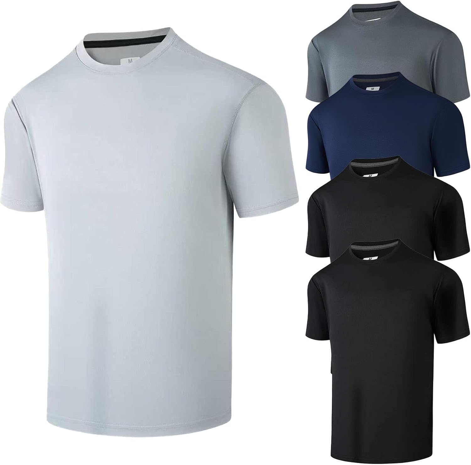 Men's T-Shirts,5/6 Packs Quick Dry Short Sleeve T-Shirt Lightweight Workout T Shirts for Gym,Athletic,Running