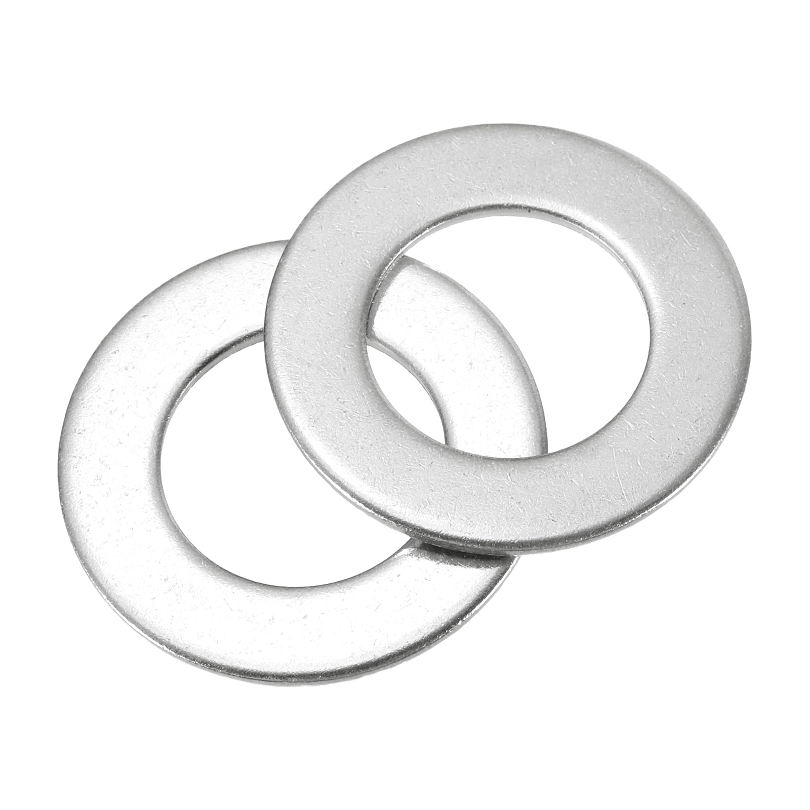 sourcing map 15Pcs M16 304 Stainless Steel Flat Washers Plain Washer 16mm ID 30mm OD 3mm Thick Flat Spacers for Screws Bolts Garden Faucet Plumbing Repair, Silver