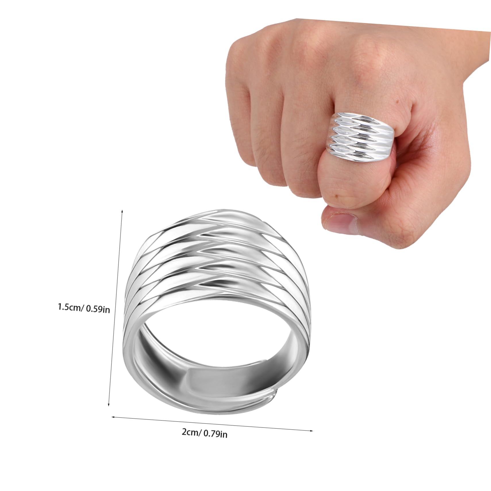 Healvian 5 Series Anillo Mujer Ajustador Para Anillos Para Mujer Plata De Decoración De Dedo Para Chicas Adolescentes Lindos s Cobre 2 Piezas X 5