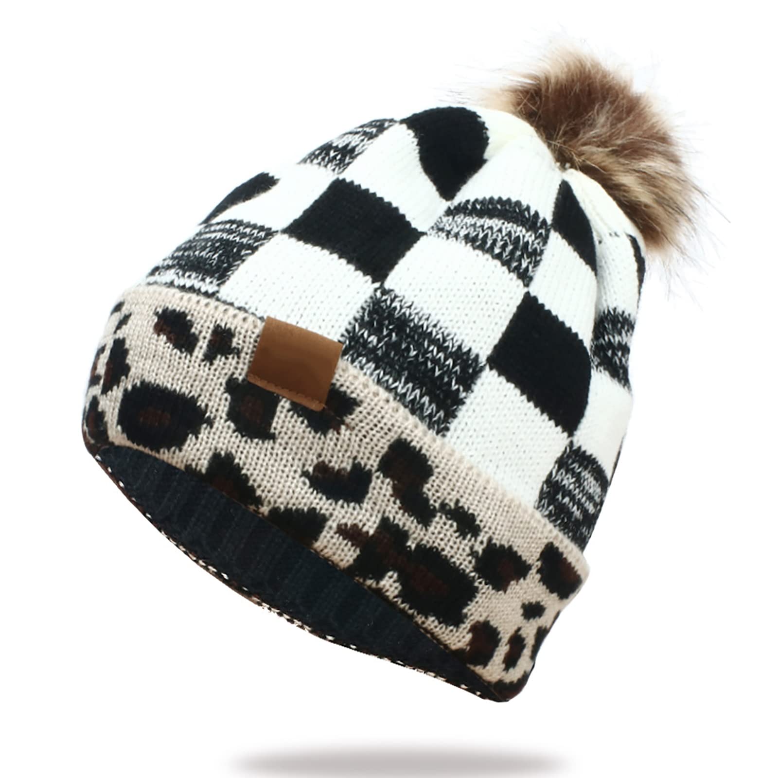 Bonnet d'hiver pour femme idéal pour le ski et la ville avec doublure velours