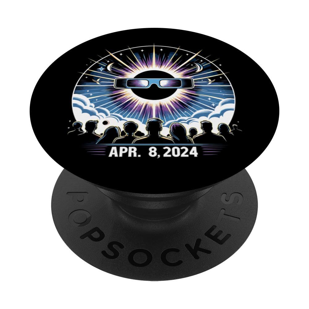 Solar Eclipse Spectacle - April 8, 2024 PopSockets Swappable PopGrip